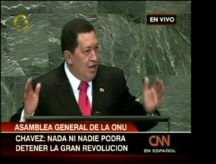 El Pdte. Chavez en la Asamblea de la ONU aseguró que el soci