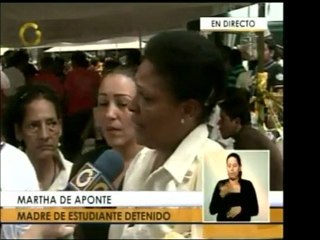 Madres de otros estudiantes detenidos instan a los huelguist