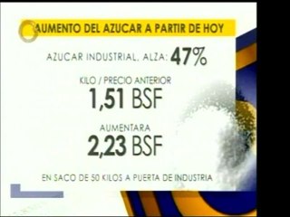 Aumento de precios del azúcar