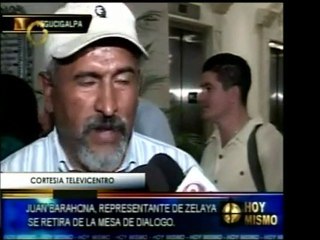 Uno de los zelayistas integrantes de la Mesa de Diálogo hond