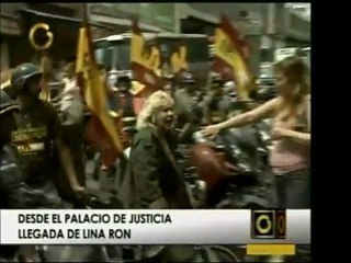 Imágenes de la llegada de Lina Ron a tribunales.