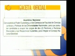 Ya se abrió la convocatoria para rectores del CNE, desde aye