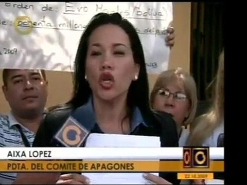 El Comité de Usuario Afectados por los Apagones fue a la emb