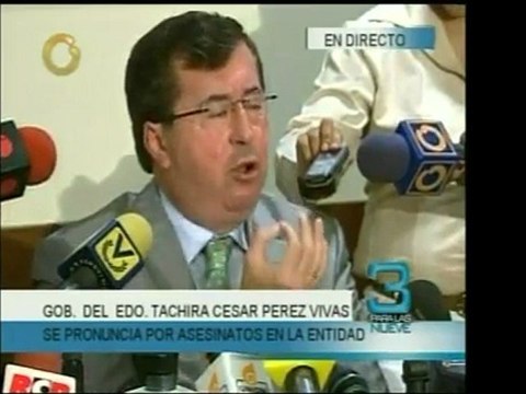 El gobernador del Táchira César Pérez Vivas, se pronuncia re