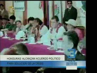 Honduras alcanzó un acuerdo político para su crisis de cuatr