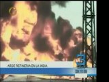 En Jaipur, India, una refinería causó un gran incendio que h