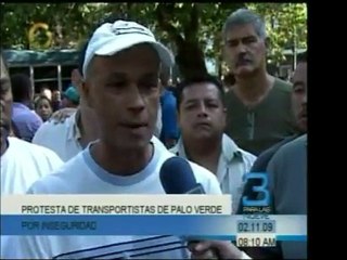 Transportistas trancaron el tráfico en Palo Verde por la mue