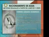 Zonas que se verán afectadas por el racionamiento del agua l