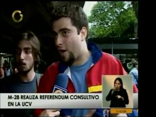 Miembros del movimiento M-28 hicieron un referendum consulti