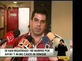 El Min. de Salud Carlos Rotondaro, informó que hay unas 100