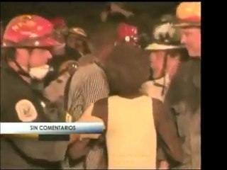 Imágenes del rescate de un pequeño niño en Haiti, luego de u