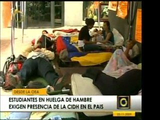 Estudiantes universitarios volvieron a la OEA en huelga de h