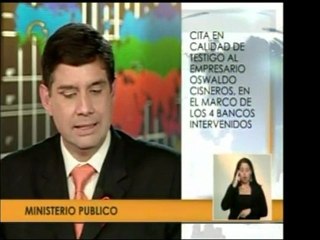 El Ministerio Público citó a Oswaldo Cisneros como testigo p