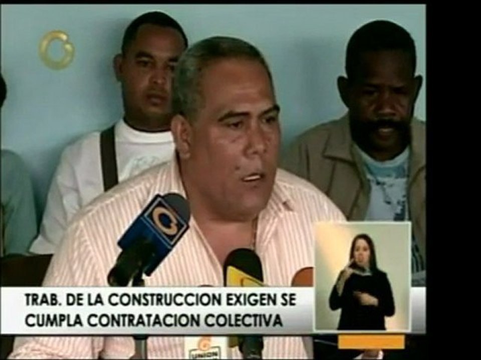 Obreros de la construcción exigen el cumplimiento del contra