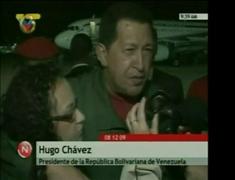 Al llegar a Argentina, el Pdte. Chavez recalcó que los acuer