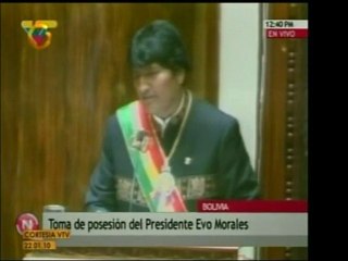 El Pdte. Evo Morales y su Vpdte. declaran en la segunda toma