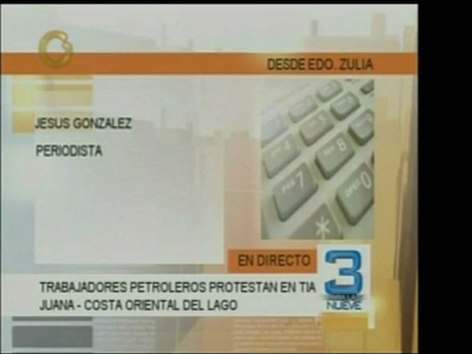 Trabajadores petroleros de Tia Juana Edo. Zulia protestan po