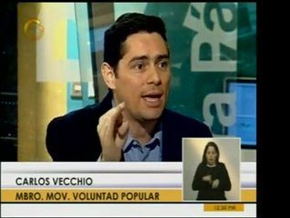 Carlos Vecchio, del Mov. Voluntad Popular, dice que es una b