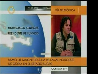 Se registró un sismo en Güiria, Edo. Sucre, de 5.4 grados Ri
