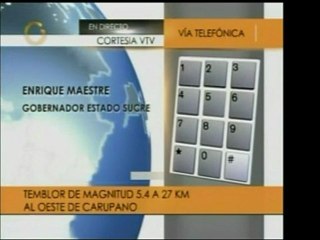 El gob. de Sucre Enrique Maestre pide calma a la población l