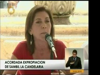 Jackeline Farías comunica que el Sambil será expropiado. El