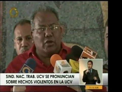Sindicato de trabajadores de la UCV rechaza acciones violent