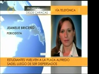 El grupo de estudiantes que protestaban a Conatel se replegó