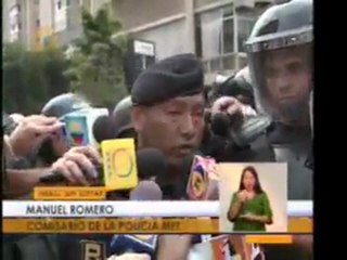 Protesta de estudiantes en la Av. Romulo Gallegos