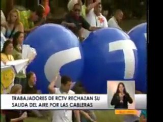 Trabajadores de RCTV Internacional protestaron en el distrib