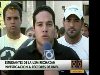 En la Univ. Sta María estudiantes apoyan a su rector luego d