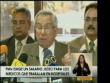 La Federación Médica Venezolana exige al gobierno homologar