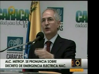 El Alcalde Metropolitano Antonio Ledezma habla sobre la cris