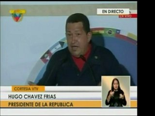 EL Pdte. Chavez narra los pormenores de su discusión con el
