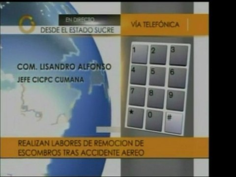 En Sucre, Cumaná se remueven los escombros de una avioneta q