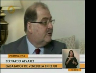 El embajador de Venezuela en Estados Unidos, Bernardo Álvare