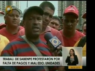 Trabajadores de Sabenpe del Mun. Libertador trancaron la Av.