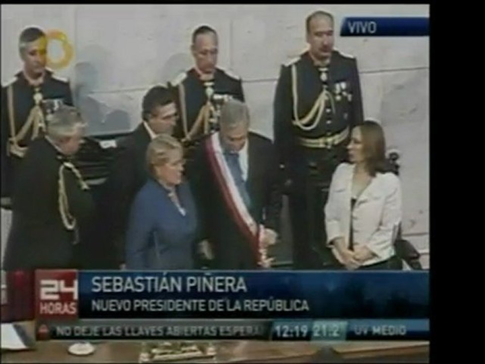Chile tiene nuevo Pdte. Sebastián Piñera recibe la banda pre