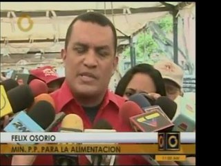 El Min. de Alimentación, Félix Osorio, aseguró que no habrá