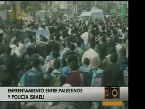 Policías israelíes y ciudadanos palestinos se enfrentan a me