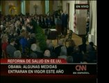 Pdte. de Estados Unidos, Obama, habla sobre la reforma de la