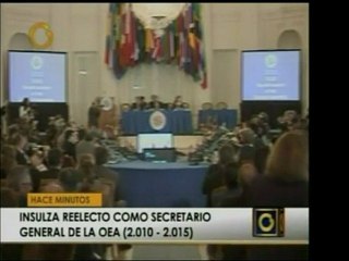 Imágenes desde la OEA con palabras referentes a la reelecció