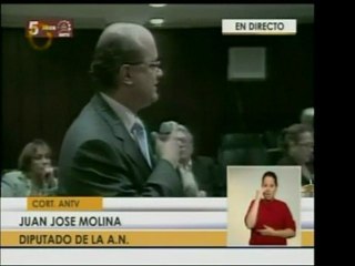 Dip. Juan José Molina argumenta a favor del dip. Wilmer Azua