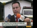 En Táchira hay tres municipios en alerta por las lluvias. In