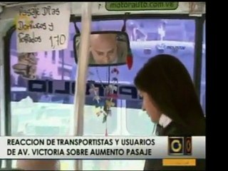 Conductores de líneas de transporte urbano y sus pasajeros d