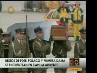 En polonia se guarda en capilla ardiente al Presidente falle
