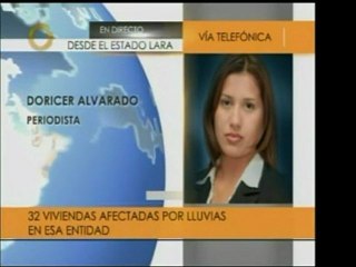 En Lara 32 viviendas fueron afectadas por las lluvias