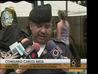 El Comisario de la Policía Metropolitana, Carlos Meza, repor