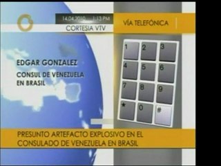 Un paquete explosivo fue detonado en el consulado de Venezue