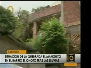 Estado de la Quebrada El Manguito, del Barrio El Onoto. Habi