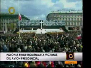 Polonia rinde homenaje a victimas del avion presidencial